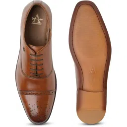 Arrow Men's Tan Brogue Shoes image 4