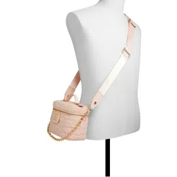 Aldo Pink Embroidered Small Satchel Handbag image 4