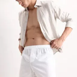 Rare Rabbit White Regular Fit Checks Boxers image 4