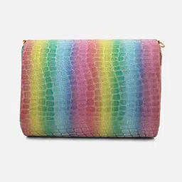 Gaurapakhi Multicolor Shimmer Medium Clutch image 4
