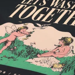 Difference Of Opinion Black Cotton Loose Fit Printed T-Shirt image 4