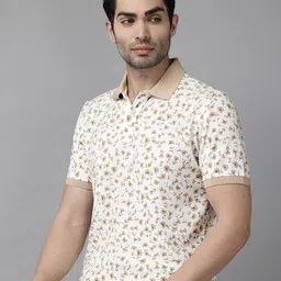 Blackberrys Floral Printed Polo Collar Slim Fit T-shirt image 1