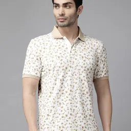 Blackberrys Floral Printed Polo Collar Slim Fit T-shirt image 5