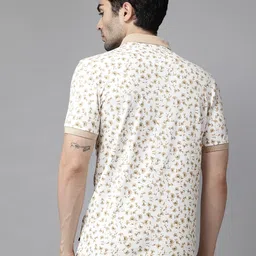Blackberrys Floral Printed Polo Collar Slim Fit T-shirt image 2