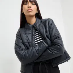 studiofit women Studiofit by Westside Black Puffer Jacket image 1