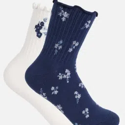 American Eagle Ditsy Multicolor Floral Socks - Pair of 2-image-42