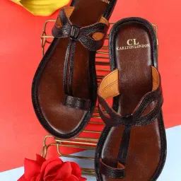 Carlton London Women's Brown Toe Ring Sandals-image-20