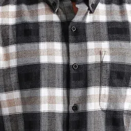 HERE&NOW Men Slim Fit Tartan Checked Button-Down Collar Cotton Casual Shirt image 3