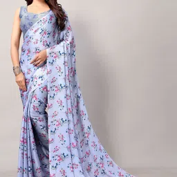 KALINI Floral Printed Satin Saree-picture-13