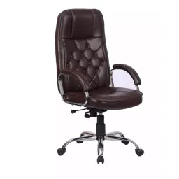 ib basics Ergonomica High Back Leatherette Office Revolving Chair/Manager Chair Brown, ER55 image 4