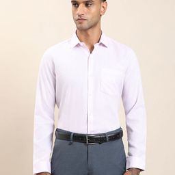 Turtle Standard Slim Fit Textured Formal Pure Cotton Shirt-picture-26