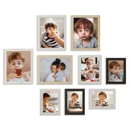 Art Street Multicolor Synthetic Crux Wall Photo Frame - Set of 9 image 2