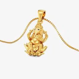 joyalukkas Lord Ganesh Gold Locket image 4