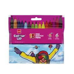 Cello ColourUp Sketch Pens Mini Multicolour Ink, 8907234015003 (Pouch of 15 Pcs) image 3