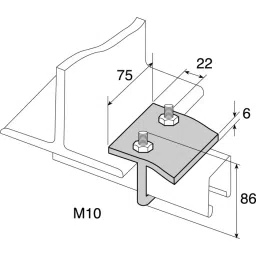 Unistrut Galvanised Steel Beam Clamp Fits Channel Size 21x41 mm, P 2785 (Pack of 2) image 5