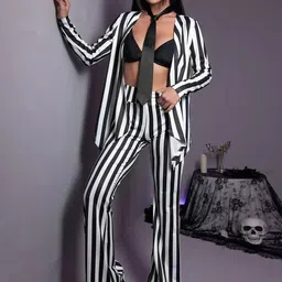 Stylecast X Slyck Women Striped Pattern Bootcut Trouser image 2