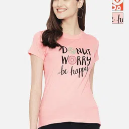 Tromko Women Pack of 3 Typography Printed Round Neck Cotton Regular Fit T-shirts-picture-32