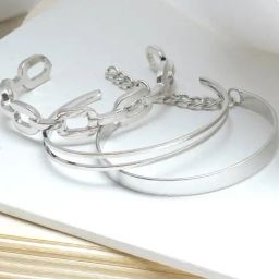 Joker & Witch Hard To Get Silver Chain Bracelet - Set of 3-picture-36