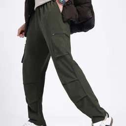 glitchez Men Urban Utility Regular Fit Cargo Trousers-image-46