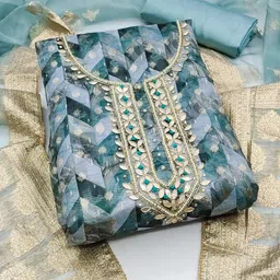 SAINOOR Organza Semi-Stitched Dress Material-picture-12