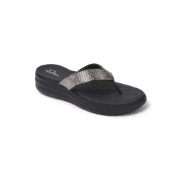Carlton London Women Comfortable Embellished Stylish Glitter Detail Sandals Black image 4