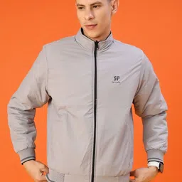 V-Mart Men Geometric Sporty Jacket with Embroidered image 1