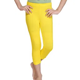 Tiny Girl Knitted Stone Embellished Leggings - Lemon Yellow-image-8