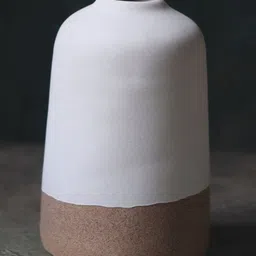 Weaving Homes White & Sanded Bud Vase - Tall for home decor with White color-image-56