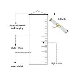 Right Gifting Satin Removable Height/Growth Measurement Wall Hanger - Cream image 4