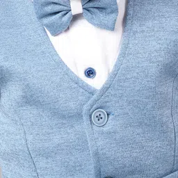 Robo Fry Full Sleeves Party Suit Solid Color - Blue image 5