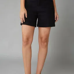DOLCE CRUDO Women High-Rise Denim Fashion Shorts-image-75