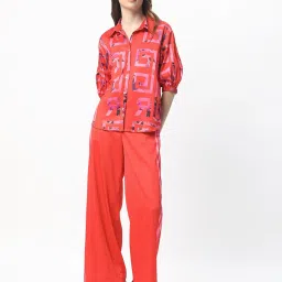 RAREISM Pink Polyester Printed Trousers image 4