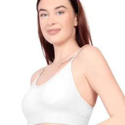 Spiaty White Solid Full Coverage Lightly Padded Bra image 4