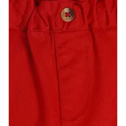MINIKLUB Boys Red Solid Shorts image 3