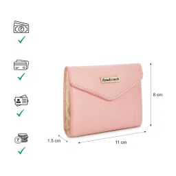 Fastrack MTO MTS Pink Textured Tri-Fold Wallet for Women image 4