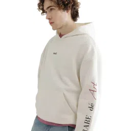 Rare Rabbit Off White Boxy Fit Graphic Sweatshirt image 4