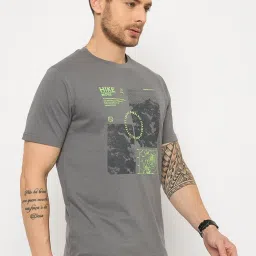 Duke Grey Slim Fit Printed T-Shirt image 4