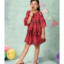 Fabindia Kids Multicolor Printed Dress-picture-37