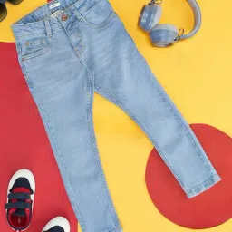 Pantaloons Junior Blue Cotton Regular Fit Jeans-picture-22