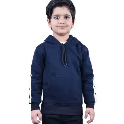 Ahhaaaa Kids Navy Solid Hoodie-picture-14