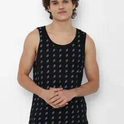 Forever 21 Black Cotton Regular Fit Printed Vests-image-30
