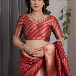 AVANTIKA FASHION Ethnic Motifs Woven Design Zari Kanjeevaram Saree image 5