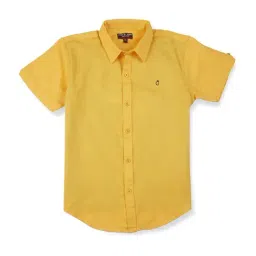 Gini & Jony Kids Yellow Cotton Regular Fit Shirt-picture-25