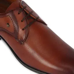 Louis Philippe Men's Brown Derby Shoes image 4