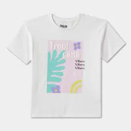 R&B Kids White Graphic Regular Fit T-Shirt-picture-16