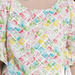 Misbis Girls Multi Comfort Fit Printed Kurta Set image 4