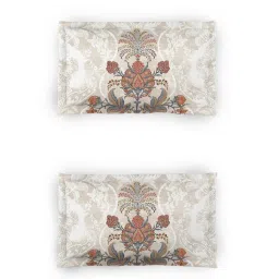 DDECOR Live beautiful Red Cotton Ethnic 145 TC King Fitted Bedsheet with 2 Pillow Covers image 4