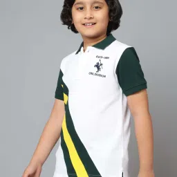 Cantabil Kids White & Black Printed Polo T-Shirt image 4