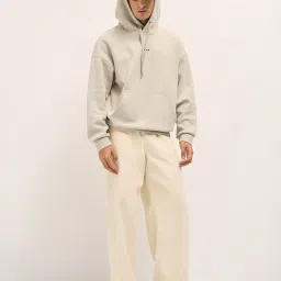 The Bear House Beige Relaxed Fit Hoodie image 4