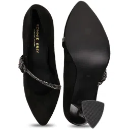 Ronnie Grey Women's Black Casual Pumps image 4